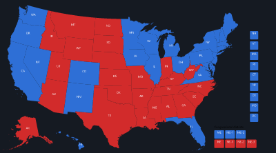 Map of the 2012 Electoral College result