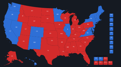Map of the 2016 Electoral College result