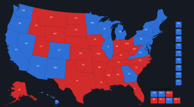 Map of the 2020 Electoral College result